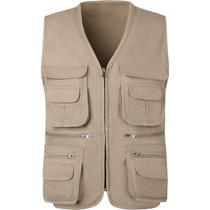 Chaleco Multibolsillos Color Caqui para Hombre, Diseño Personalizado OEM, Nuevo, Ligero, Transpirable, para Pesca, Caza, Fotografía y Uso General - Product Image 1