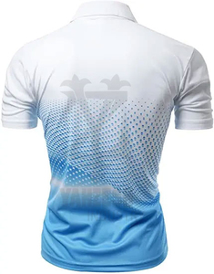 เสื้อยืดผู้ชายโพลีเอสเตอร์ 100% ขายส่งจากโรงงาน รับผลิตตามแบบ พิมพ์ลายแบบซับลิเมชั่นเต็มตัว พร้อมระบบตัดอัตโนมัติ - Product Image 4