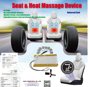 Kit de Calefacción y Masaje Vibratorio Universal para Asientos de Coche de 12V, Sistema de Masaje Térmico Integrado de 3 Modos con Prueba - Product Image 6