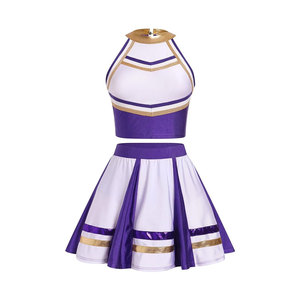 Ensemble de tenues de performance de danse de salon personnalisables de haute qualité pour femmes, idéal pour les équipes sportives, les écoles et la danse, en Spandex/Polyester - Product Image 1