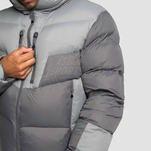Chaquetas Acolchadas para Hombre, Ligeras, Resistentes al Viento, con Capucha y Logotipo Frontal, Ecológicas, para Exteriores, Cálidas para el Invierno, Transpirables y Acolchadas - Product Image 5