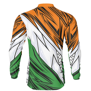 Venta al por mayor de encargo de calidad superior de sublimación en blanco personalizado 100% poliéster manga larga Motocross Jersey - Product Image 6