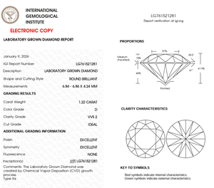 Diamants de laboratoire certifiés IGI, taille ronde, 2,00 carats, couleur D, clarté VVS2, type CVD 2A, fournisseur en gros de diamants en vrac en Inde - Product Image 2