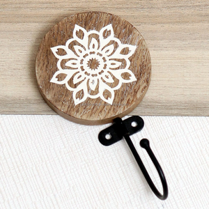 Crochet mural en bois, porte-manteau mural, crochets et porte-manteaux en bois faits à la main en Inde, en vente en gros - Product Image 2