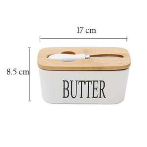 Boîte de rangement de cuisine moderne et élégante avec couvercle en bois pour l'organisation du garde-manger et une utilisation décorative sur le comptoir - Product Image 1