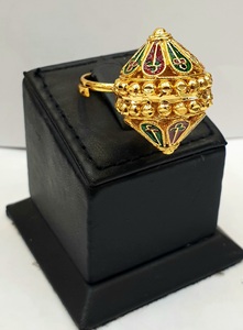 Conjunto de Joyería Étnica Chapada en Oro, Collar, Pendientes, Anillo, Diseño de Borlas, Joyería de Aleación de Moda para Mujer, para Bodas - Product Image 3