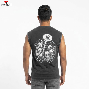 <b>Men</b> Plus Size Breathable Knitted Fitness Tank Top Custom Logo Printed Casual Style High Quality <b>Gym</b> <b>Vest</b> with Custom Color - Product Image 2