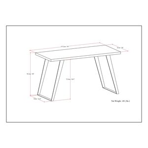 Lowry piano superiore scrivania del Computer in rustico naturale invecchiato marrone - Product Image 6
