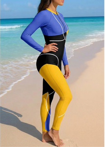 Traje de Baño de Protección Solar para Mujer, Traje de Buceo con Parches, UPF50+, Secado Rápido, Alta Elasticidad, Cierre Frontal, para Surf, Buceo, Snorkel, Verano - Product Image 4