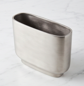Vase carré moderne en acier inoxydable, finition argent brossé, pot de fleurs étanche pour une décoration de table élégante, mariage - Product Image 3