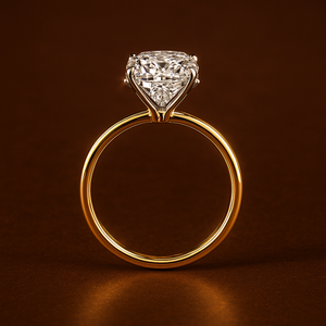 2.50 Carat Square Cushion Halo Engagement <b>Ring</b> for Women in 14K/18K Solid Gold IGI Certified Lab Grown Diamond Bridal <b>Ring</b> - Product Image 2