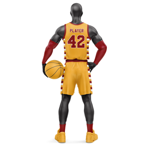 Uniforme de basket-ball personnalisé de haute qualité – Maillot et short d'équipe sublimés 100 % polyester - Product Image 3