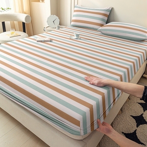 Solid Polyester/Cotton Flat <b>Sheet</b> <b>King</b> Queen <b>Size</b> Breathable All-Season 300tc Deep Pocket 40-count Home Hotel Use Adult Bedding - Product Image 1