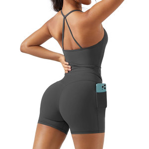 Ensemble de sport personnalisable pour femme, 2 pièces, sans couture, dos en O, pour la gym, le yoga et le fitness, collection 2026 - Product Image 3