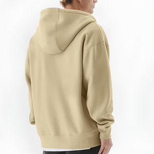 Sudadera con Capucha Oversize para Hombre, Color Sólido, Felpa Francesa, Estilo Casual para Otoño, Corte Regular, Tejido de Punto - Product Image 3