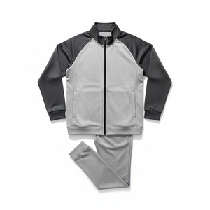 Survêtements de football personnalisés OEM pour hommes, en polyester et élasthanne, veste zippée, pantalon de jogging, ensemble de sport unisexe, printemps - Product Image 4