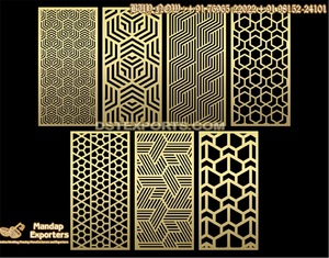 ฉากกั้นโลหะฉลุลายด้วยเลเซอร์ทันสมัยสำหรับทางเข้าห้องจัดงานแต่งงาน น้ำหนักเบา ขนาดสั่งทำได้ - Product Image 2