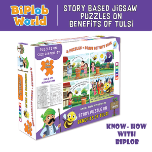 บิโพล็อบ โนว์-ฮาว ชุดตัวต่อจิ๊กซอว์ 4 ชุดแบบมีเรื่องราว & หนังสือกิจกรรม 1 เล่ม 200 ชิ้น คุณประโยชน์ของทูลซีสำหรับเด็กก่อนวัยเรียน บรรจุภัณฑ์กล่องกระดาษ - Product Image 5