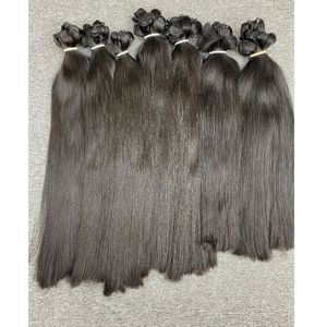 Venta al por mayor de extensiones de cabello Remy vietnamita liso natural HD encaje tipo de cabello indio en color negro virgen trama cruda paquetes de cabello - Product Image 5