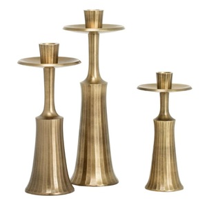Most Demanded Customizable <b>Brass</b> <b>Candlestick</b> Holder Set with Ball Design for Home Decoration - Product Image 4