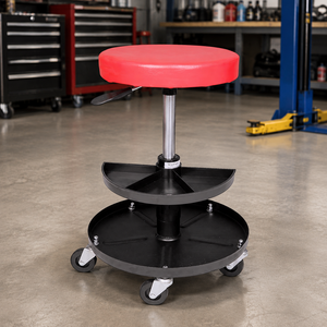 300lb Capacity Lift Chair Rolling Pneumatic <b>Stool</b> <b>with</b> Tool Tray Storage Garage Creeper Tools Portable Easily Assembly GAPSTL009 - Product Image 1