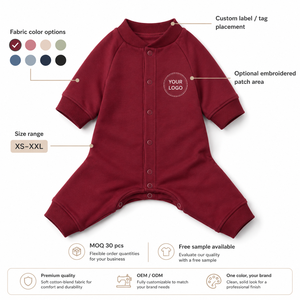 เสื้อคลุมสุนัขถักสีแดง ปิดคลุมได้เต็มตัว สวมใส่สบายสำหรับฤดูหนาว - Product Image 4