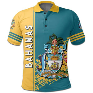 Personalized Bahamas Marlin Printed Polo Shirts for Men OEM Bahamian Coat of Arms Casual Quick Dry <b>Tops</b> Men's Polo Shirt Golf - Product Image 5
