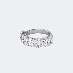 5.25CTW Oval Cut Prong Set Seven Stone Band <b>Ring</b> - Product Image 5