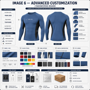 Private Label Wholesale Unisex Spandex/Polyester <b>Long</b> <b>Sleeve</b> <b>Compression</b> <b>Shirt</b> Breathable Thumbhole Cuff Design Seamless Knit - Product Image 4
