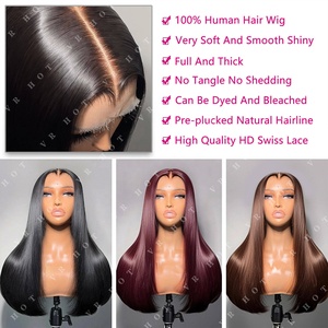 Cabello Virgen Vietnamita Liso Natural con Cutícula Alineada, Pre-Desplumado, Sin Pegamento, HD para Peluca, Súper Doble Trama 180%-300% - Product Image 4