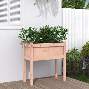 Jardinière en bois massif Douglas naturel 27,6x12,2x27,6 po – Pots et jardinières - Product Image 1