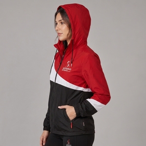 Chaqueta Cortavientos Ligera y Cálida con Capucha para Mujer, Fabricada en Fábrica, Transpirable, Resistente al Viento, Ecológica, con Cierre y Estampado de Nailon - Product Image 5