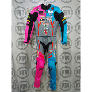 Traje de Motocicleta de Cuero Estampado Resistente, Talla Grande |   Traje de Carreras para Hombre |   Protectores Reforzados CE para Motociclismo y Automovilismo - Product Image 6