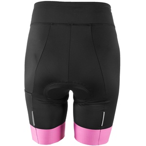 Cuissardes ajustées pour femmes, color block rose et noir, en Spandex et Polyester, anti-humidité, séchage rapide, sans coutures, pour le cyclisme en extérieur - Product Image 6