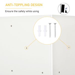Armadio ad angolo in legno bianco per bambini 9-Cubby espositore con cassetto Organizer per vestiti e libri accessori per camera da letto - Product Image 6