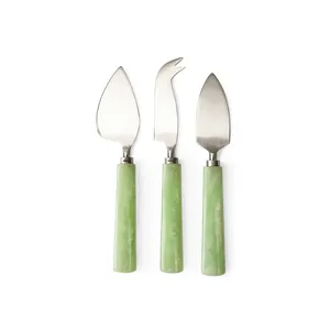 Trendy Modern De-aartico High Quality Eco-Friendly Stainless Steel Cheese <b>Knife</b> Set Resin Handle Dishwasher <b>Safe</b> Custom Box - Product Image 1
