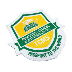 Custom Laser Cutting High Quality Chenille Eco-Friendly Patches Iron-On Woven Badges Heart Flower Sequins for School Uniforms - Product Image 5