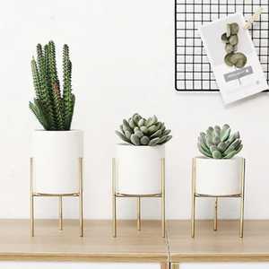 Support de plantes en fer forgé pour vélo, base ronde en bois massif, support créatif en métal pour pot de fleurs, pour patio et jardin - Product Image 2