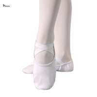 Chaussons de ballet en toile et cuir véritable souple de haute qualité, semelle fendue, ballerines extensibles pour filles, doublure en PU, RELEVO INDUSTRIES