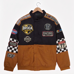 เสื้อแจ็คเก็ตแข่งรถปี 2026 แบบเต็มตัว ปักโลโก้และแพทช์ลาย NASCAR สำหรับขี่มอเตอร์ไซค์ ทำจากผ้าฝ้าย รับบริการ OEM/ODM ปรับแต่งได้ - Product Image 5