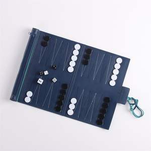 Tapete de Backgammon Enrollable de Viaje, Estilo Cosido, Duradero, de Cuero PU, para Exteriores, Venta al Por Mayor - Product Image 1