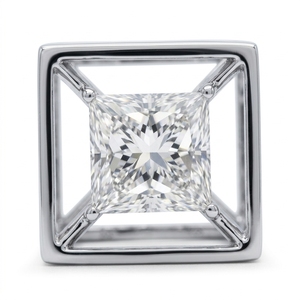 Luxury 5.09ct Princess Cut Diamond Pendant 14k White Gold 6.96g IGI Certified Necklace for <b>Men</b> Women Engagement Gift Party - Product Image 2