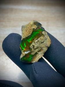 โอปอลเอธิโอเปียธรรมชาติ รูปทรงวงรี 20 มม. สีดำ ขัดเงา สำหรับทำเครื่องประดับ A.R Gems - Product Image 4