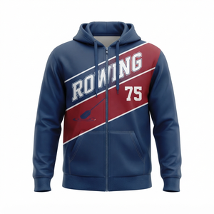 Sweat à capuche de tennis de table pour homme, veste de sport athlétique à fermeture éclair intégrale, imprimé par sublimation, design color block, séchage rapide, vêtement de performance - Product Image 3