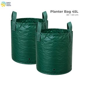 Sac de culture tissé en PEHD de haute qualité 45L, stabilisé aux UV, robuste, avec 2 poignées pour pépinière et horticulture - Product Image 1