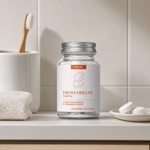 [FROM OREUM] Pasta de Dientes Sólida para Viaje, Sabor Mandarina de Jeju, 60 Tabletas, para Viajes Personales - Product Image 3