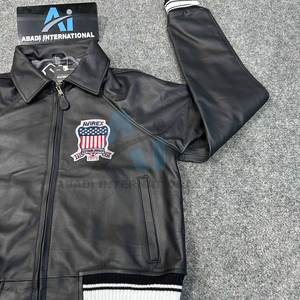 Veste en cuir Avirex pour femmes, vêtements de rue de haute qualité, veste courte Avirex, meilleure fabrication, vestes Avirex de haute qualité pour femmes - Product Image 5