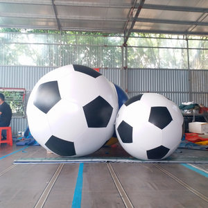 Fournisseur d'usine : Ballons de plage gonflables durables, flotteurs de piscine, jeux aquatiques d'extérieur pour enfants, motifs multicolores, PVC rayé style football - Product Image 3