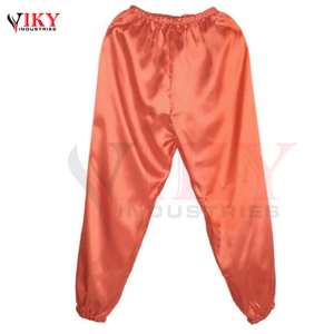 Ensemble uniforme de Kung Fu en satin orange pour enfants et adultes, avec logo personnalisé, vente en gros, manches courtes, broderie de dragon, costume d'arts martiaux Tai Chi - Product Image 3