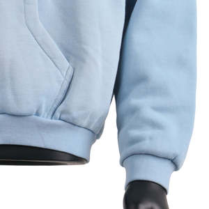 Sudadera con Capucha y Cremallera para Hombre, 100% Algodón, Ropa de Invierno, Mangas Regulares, Lavado Ácido, Logotipo Multiposición, Transpirable, 380g - Product Image 5
